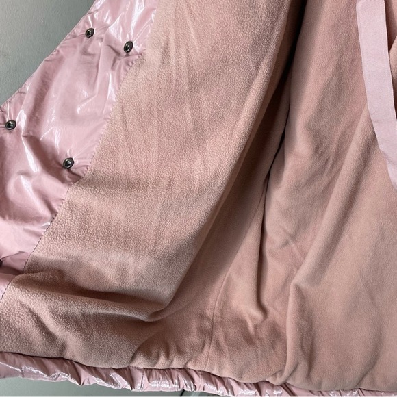 NEW With Tags Zara Dusty Pink Metallic Oversized Hooded Down Puffer Coat Medium - Picture 12 of 13